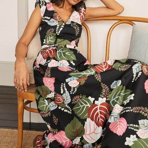 Biden Andrea Frill Sleeve Maxi Dress NWOT Sz 8